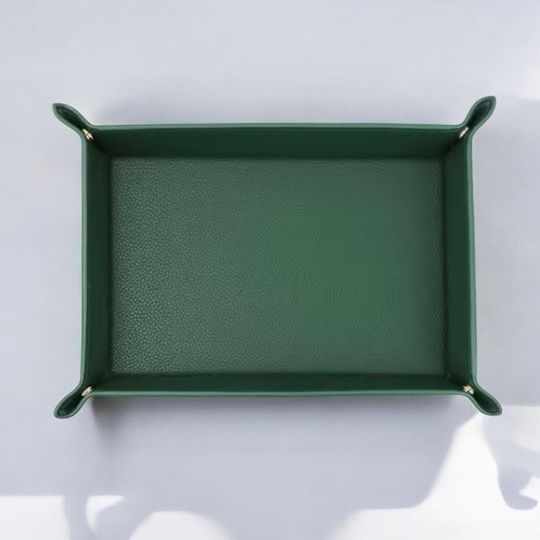 Personalized Leather Valet Tray  Custom Initials Monogram  Catchall Tray