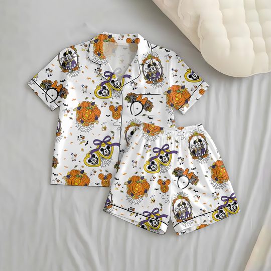 Halloween MK Pumpkin Pajama Set with Pocket
