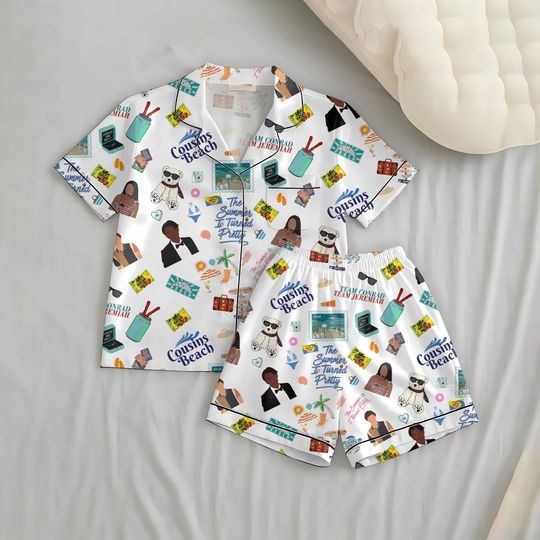 Cousins Beach Pajamas Set, Summer Vacation Loungewear