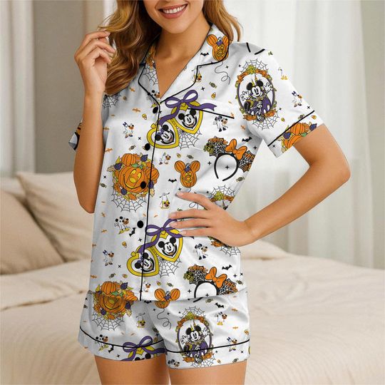 Halloween MK Pumpkin Pajama Set with Pocket