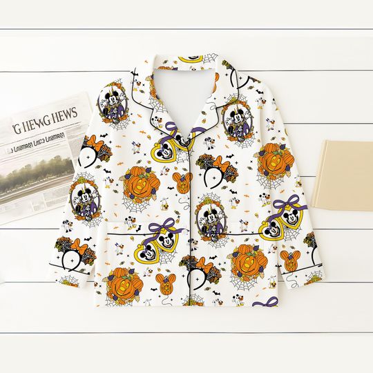 Halloween MK Pumpkin Pajama Set with Pocket