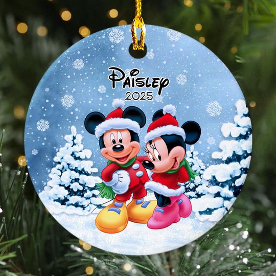 Personalized Mouse Couple Christmas Ornament, Funny Mouse Customized 2025 Christmas