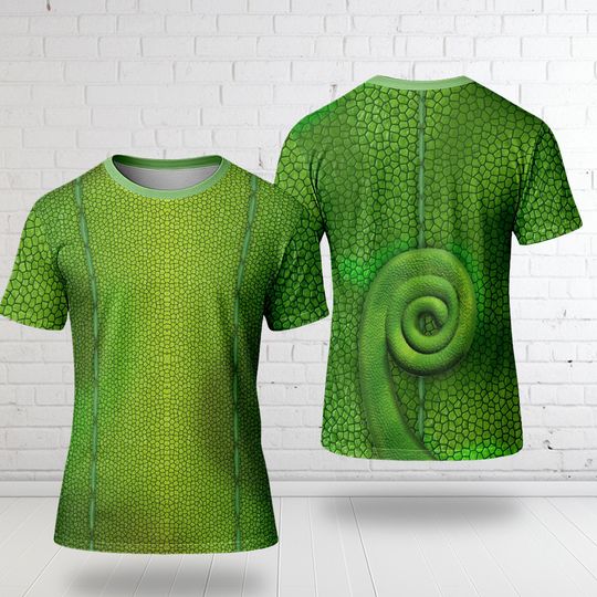 Tangled Pascal Costume T-Shirt, Green Pascal Cosplay Costume Tee