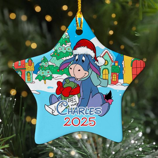 Personalized Eeyore Christmas Ornament