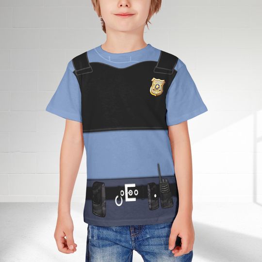 Police Rabbit Halloween Costume 3D Shirt, Policewoman Cosplay Costume For Halloween