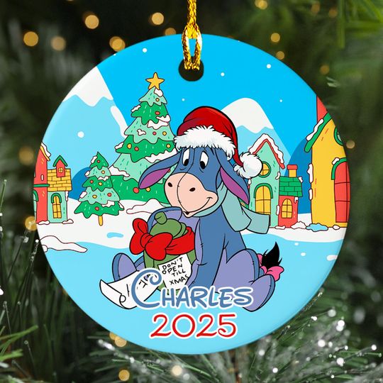 Personalized Eeyore Christmas Ornament