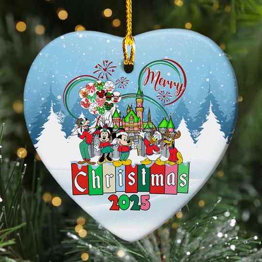 Personalized Disney Magic Castle Anniversary Christmas Ornament