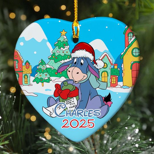 Personalized Eeyore Christmas Ornament