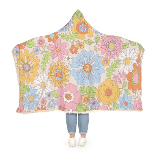 Retro Flower Snuggle Blanket