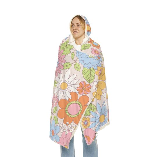Retro Flower Snuggle Blanket