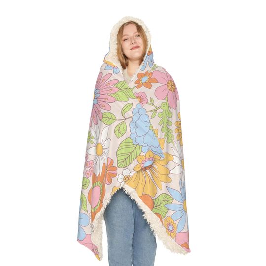 Retro Flower Snuggle Blanket