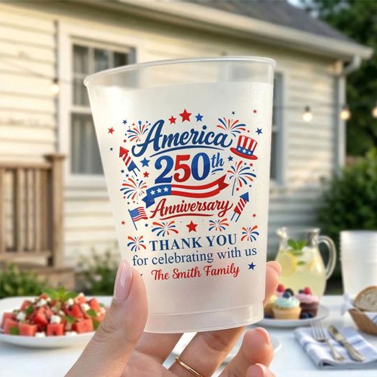 Personalized USA 250th Anniversary Personalized Cups,Thank You For Celebrating With Us Cups, Together We Celebrate Cups, c220WdXc