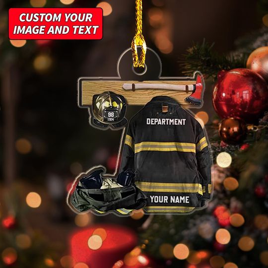 Personalized Firefighter Uniform Ornament 2025
