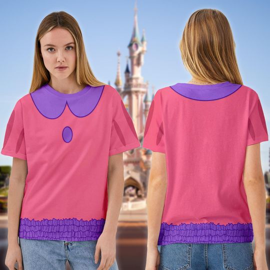 Daisy Duck Inspired Costume 3D T-Shirt, Daisy Duck Cosplay 3D Tee