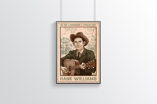 Hank Williams Poster | Artist Poster | Room Decor | Wall Decor
