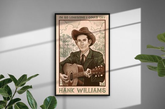 Hank Williams Poster | Artist Poster | Room Decor | Wall Decor
