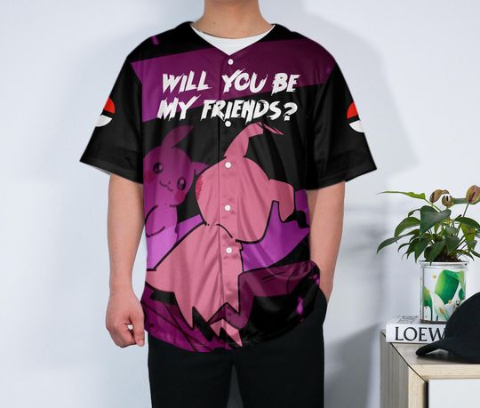 Mimikyu Baseball Jersey | Funny Anime Graphic | Birthday Gift