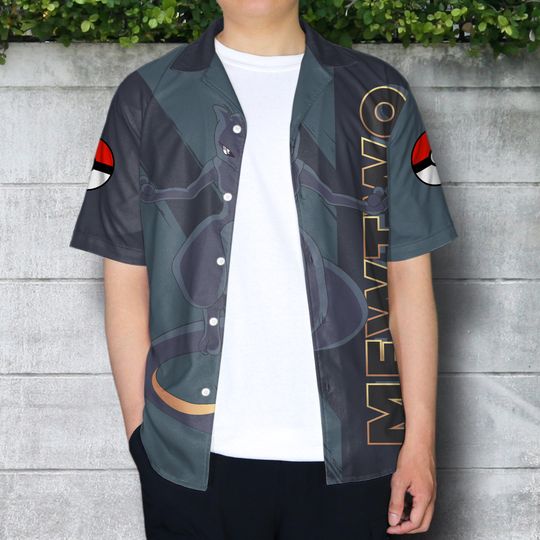 Mewtwo Hawaiian Shirt - Summer Button Up and Shorts Set