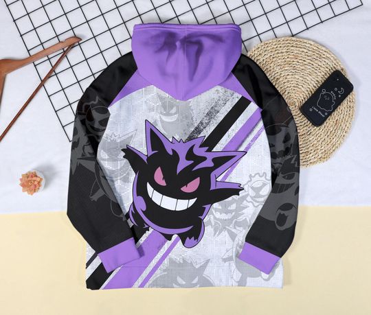 Gengar 3D Print Hoodie Unisex Kawaii Pullover