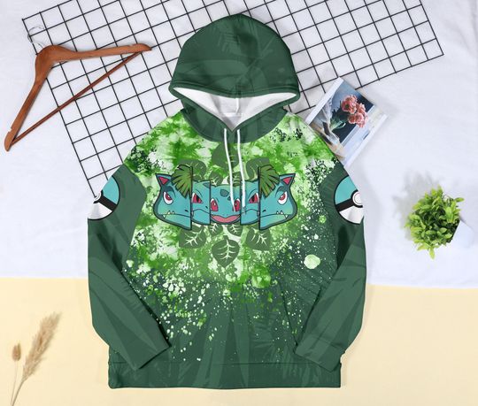 Bulbasaur Venusaur 3D Hoodie, Cute Grass-Type hoodie