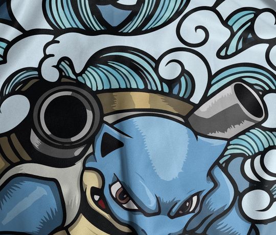 Blastoise Baseball Jersey | Cool Anime | Button-Up | Birthday Gift
