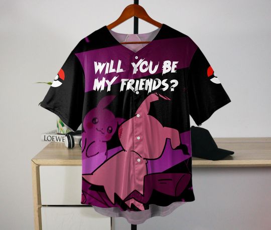 Mimikyu Baseball Jersey | Funny Anime Graphic | Birthday Gift