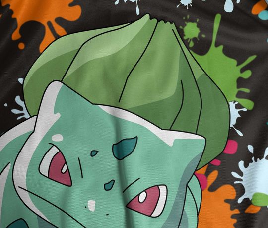 Bulbasaur Baseball Jersey – Funny Anime Shirt with Color Splash Graphic Gift
