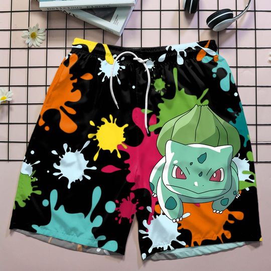 Bulbasaur Hawaiian Shirt Tropical Button Up Shirt Summer Beach Shorts