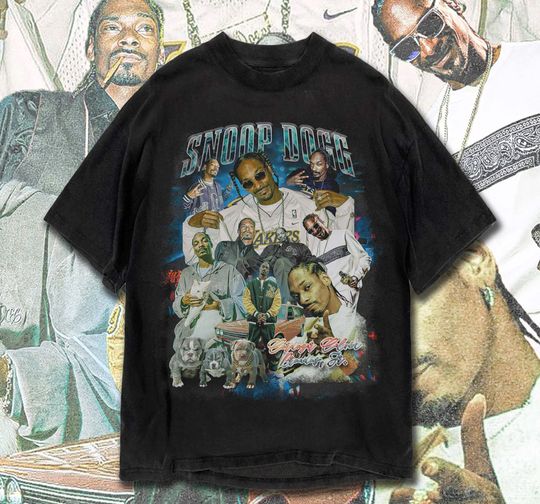 Snoop Dogg Shirt, Rap Music Black T-shirt