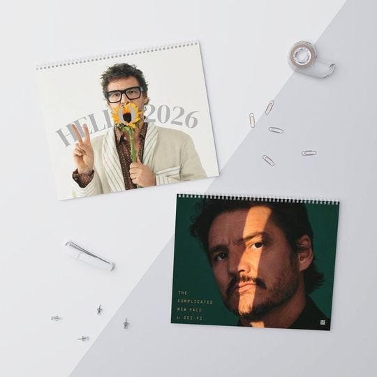 Pedro Pascal 2026 Calendar, Celebrity Crush Monthly Planner, Funny Wall Calendar Gift for Fans, Pop Culture Home Decor, Holiday Gift Idea