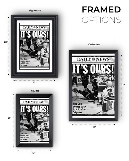 1994 New York Rangers ITS OURS! Special Edition Front Page UNFRAMED Poster