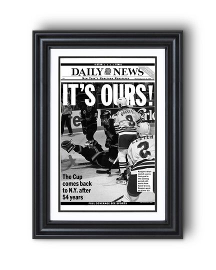 1994 New York Rangers ITS OURS! Special Edition Front Page UNFRAMED Poster