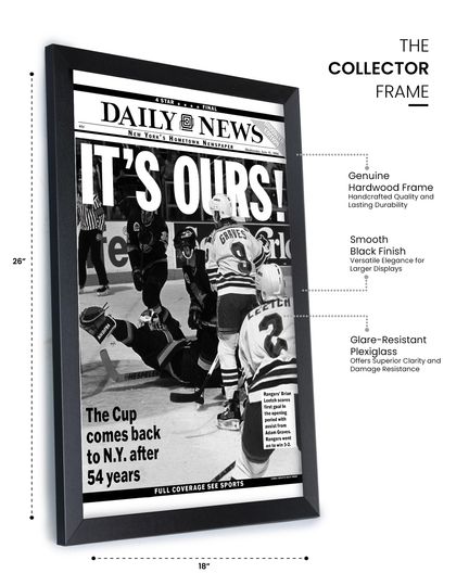 1994 New York Rangers ITS OURS! Special Edition Front Page UNFRAMED Poster
