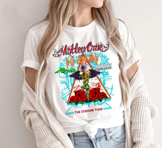 Motley Crue Shirt, Def Leppard Shirt, The Stadium Tour Motley Crue Def Leppard Poison Joan Jett & the Blackhearts Shirt, Concert 2022 Shirt