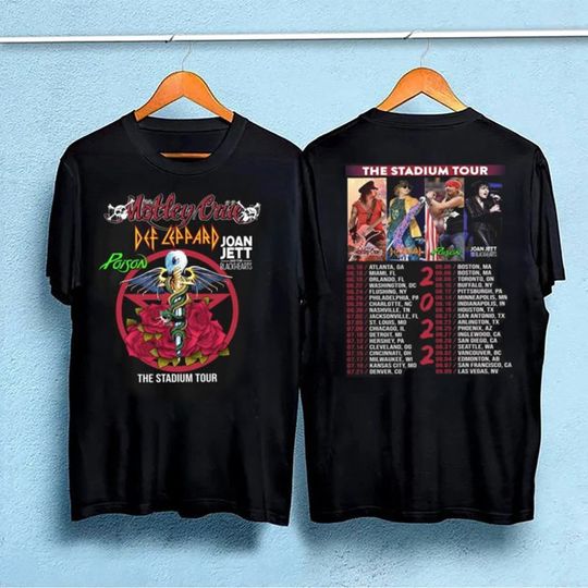 The Stadium Tour 2022 Shirt, Motley Crue Def Leppard Poison Joan Jett Shirt, Motley Crue Tour 2022 Shirt