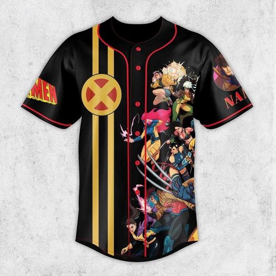 X-Men Gambit Custom Baseball Jersey, Gift For Friend, Christmas Gift
