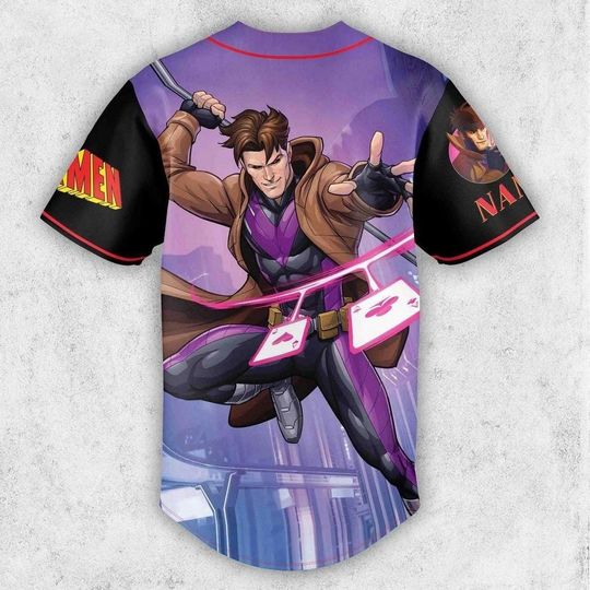 X-Men Gambit Custom Baseball Jersey, Gift For Friend, Christmas Gift