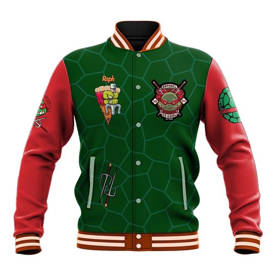 Raphael Raph Teenage Mutant Ninja Turtles Baseball Jacket Full Sizes, Gift For Him, Gift For Friend