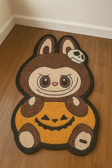 Labubu Ghost Tufted Rug, 3D Rugs, Funny Room Decor, Unique Home Decor, Halloween Cute Carpet