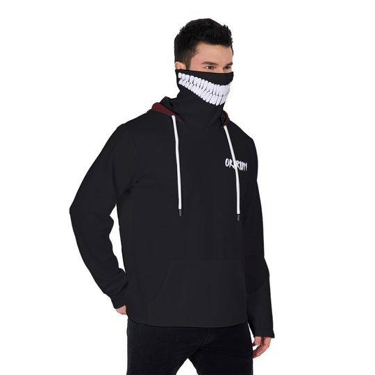 Okarun Transformation Microfleece Hoodie with Mask: Anime Inspired