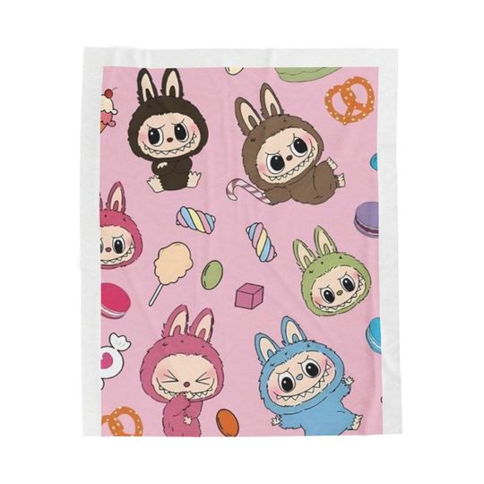 Labubu PFleece Blanket, Kid Blanket, Back To School Gift