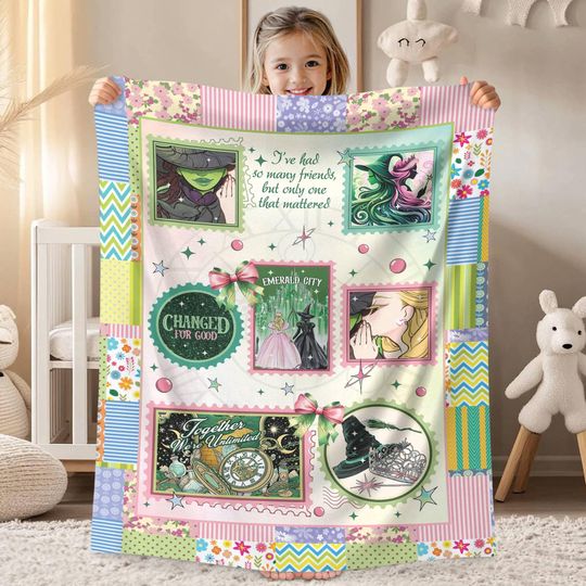 Wicked For Good Blanket Elphaba And Glinda Blanket