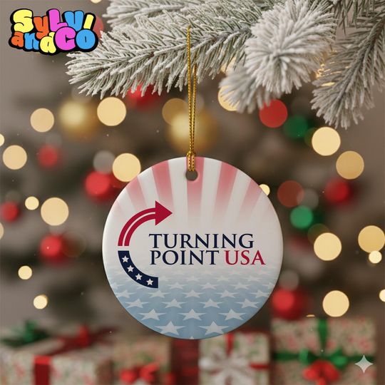 Memorial Charlie Kirk Ornament, This Is The Turning Point Ornament