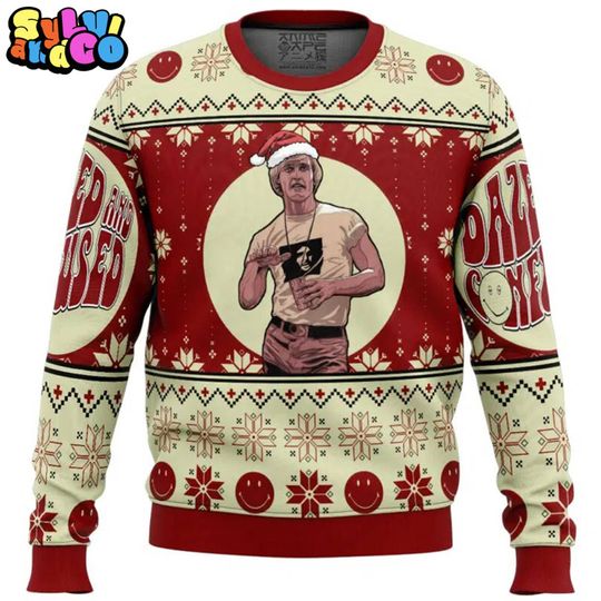 Dazed And Confused Ugly Christmas, 90s Comedy Quotes Ugly Sweater
