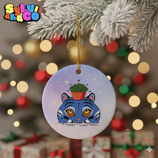 Derpy Tiger Demon Huntrix Ornament, Hunters Kpop Music Fans Custom Gift