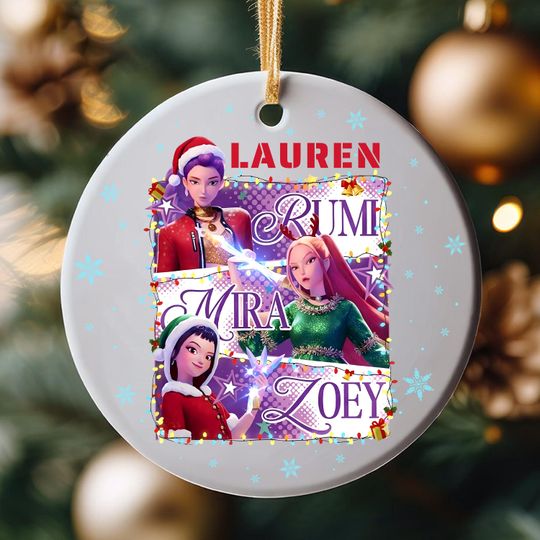 Personalized Name Huntrix Ornament,KPOP Christmas Keepsake, Christmas Ornament