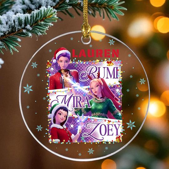 Personalized Name Huntrix Ornament,KPOP Christmas Keepsake, Christmas Ornament