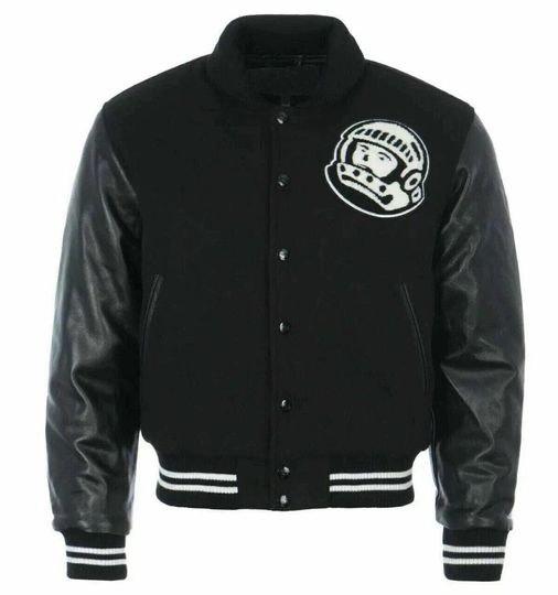 Billionaire Boys Club Varsity Jacket Leather Sleeves Wool Body
