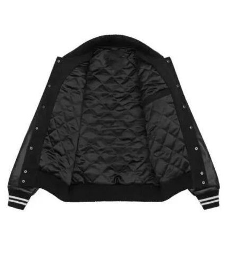 Billionaire Boys Club Varsity Jacket Leather Sleeves Wool Body