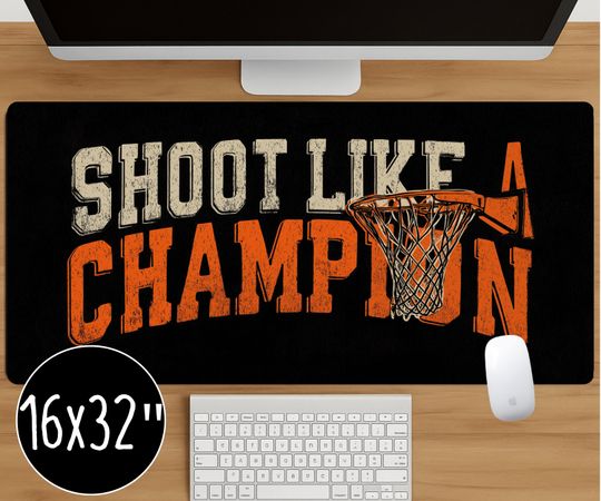 Basketball Mouse Pad: Shoot Like A Champion, Sports Lover Office Decor